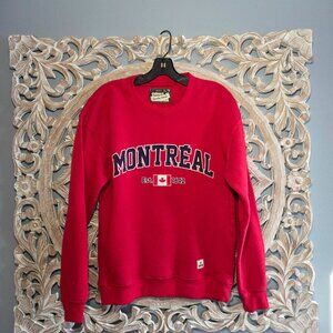 Vintage Montreal Canada Sweatshirt Red Size Medium